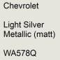 Preview: Chevrolet, Light Silver Metallic (matt), WA578Q.